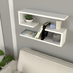 Estante de pared Jenika blanco Practica Hogar