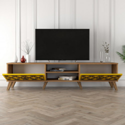 Mueble TV Class amarillo nogal Practica Hogar