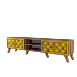 Mueble TV Class amarillo nogal Practica Hogar