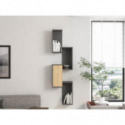 Estante de pared Esta roble antracita Practica Hogar