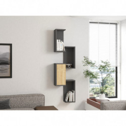 Estante de pared Esta roble antracita Practica Hogar