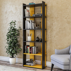 Librería shakran amarillo antracita Practica Hogar
