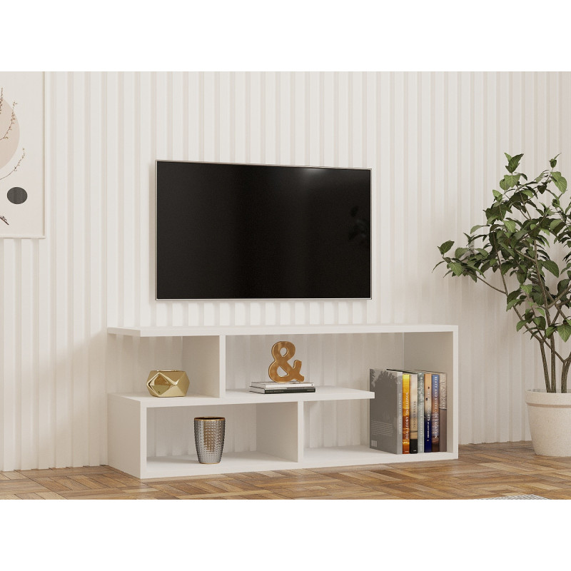 Mueble TV Cafu blanco Practica Hogar Mueble TV Cafu blanco Practica Hogar