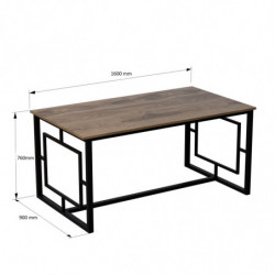 Mesa comedor Alin negro nogal Practica Hogar