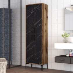 Mueble auxiliar Berlin A negro nogal Practica Hogar