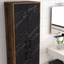 Mueble auxiliar Berlin A negro nogal Practica Hogar