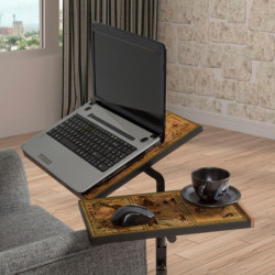 Escritorio de laptop Glen 732 pino atlántico negro Practica Hogar