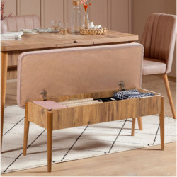 Set mesa comedor extensible y sillas (4 piezas) Vina 0900 pino atlántico Practica Hogar