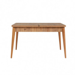 Set mesa comedor extensible y sillas (4 piezas) Vina 0900 pino atlántico Practica Hogar