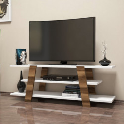 Mueble TV Flower blanco nogal Practica Hogar