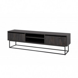 Mueble TV Escape 180 negro marrón oscuro Practica Hogar