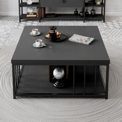 Mesa de centro Zenn antracita negro Practica Hogar