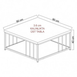 Mesa de centro Zenn antracita negro Practica Hogar