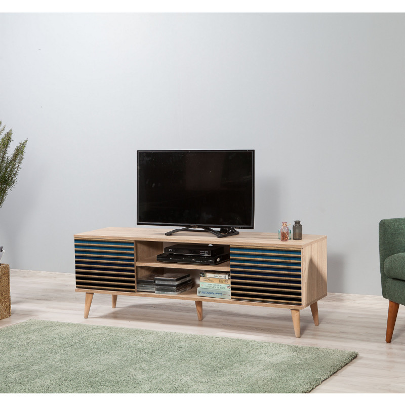 Mueble TV Truva-222 sonoma roble Practica Hogar Mueble TV Truva-222 sonoma roble Practica Hogar