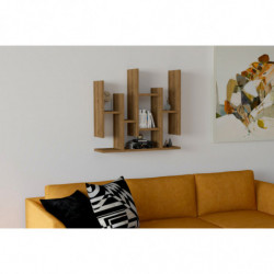 Estante de pared Flower nogal Practica Hogar