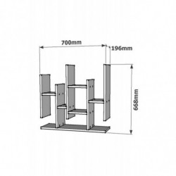 Estante de pared Flower nogal Practica Hogar