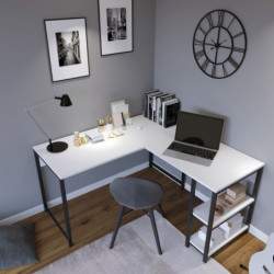 Escritorio de estudio Massası L210 blanco Practica Hogar