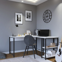 Escritorio de estudio Massası L210 blanco Practica Hogar