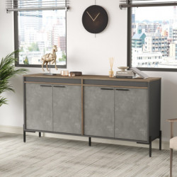Mueble auxiliar VS5-CGA antracita gris marrón Practica Hogar