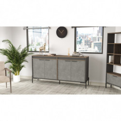 Mueble auxiliar VS5-CGA antracita gris marrón Practica Hogar
