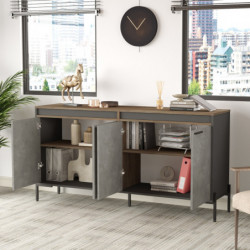 Mueble auxiliar VS5-CGA antracita gris marrón Practica Hogar