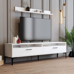 Conjunto de muebles de salón istanbul blanco Practica Hogar