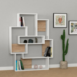 Librería Barce roble blanco Practica Hogar
