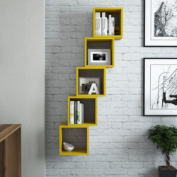 Estante de pared Box amarillo Practica Hogar