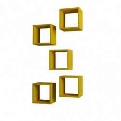Estante de pared Box amarillo Practica Hogar