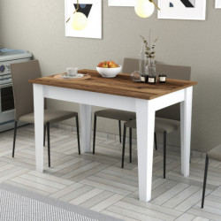 Mesa de cocina Kiev 511 blanco nogal Practica Hogar