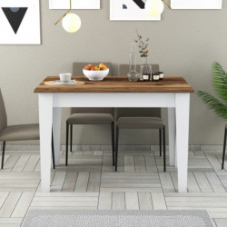 Mesa de cocina Kiev 511 blanco nogal Practica Hogar