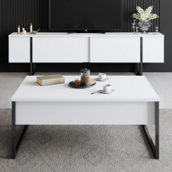 Mesa de centro Luxe blanco negro Practica Hogar