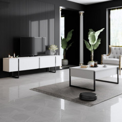 Mesa de centro Luxe blanco negro Practica Hogar