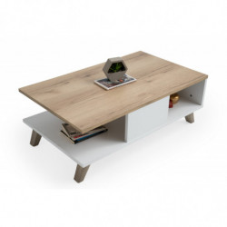 Mesa de centro SUMER O2040 roble blanco Practica Hogar