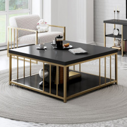 Mesa de centro Zenn dorado antracita Practica Hogar
