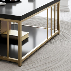 Mesa de centro Zenn dorado antracita Practica Hogar