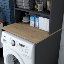 Mueble de lavadora KD101-2674 antracita nogal Practica Hogar
