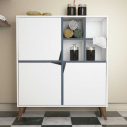 Mueble auxiliar Pulse blanco azul Practica Hogar
