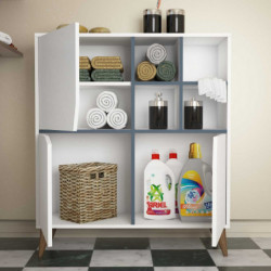 Mueble auxiliar Pulse blanco azul Practica Hogar