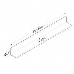 Estante de pared E5-226 nogal Practica Hogar