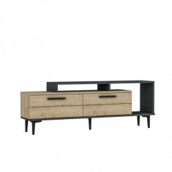 Mueble TV Niva Roble Zafiro Antracita Practica Hogar