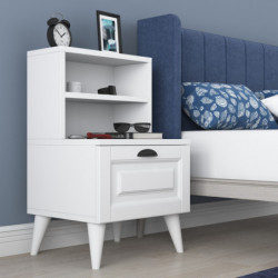 Mesita de noche BD105-2785 blanco Practica Hogar