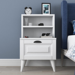 Mesita de noche BD105-2785 blanco Practica Hogar