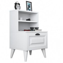 Mesita de noche BD105-2785 blanco Practica Hogar