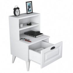 Mesita de noche BD105-2785 blanco Practica Hogar
