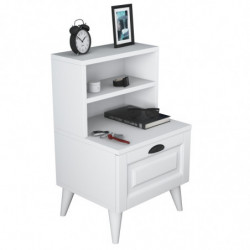 Mesita de noche BD105-2785 blanco Practica Hogar