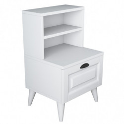 Mesita de noche BD105-2785 blanco Practica Hogar