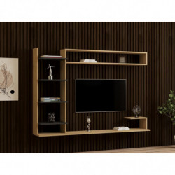 Mueble TV con estante Noble antracita zafiro Practica Hogar