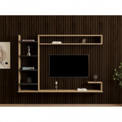 Mueble TV con estante Noble antracita zafiro Practica Hogar