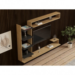 Mueble TV con estante Noble antracita zafiro Practica Hogar